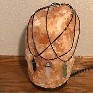 Crystal styled choker set of 3